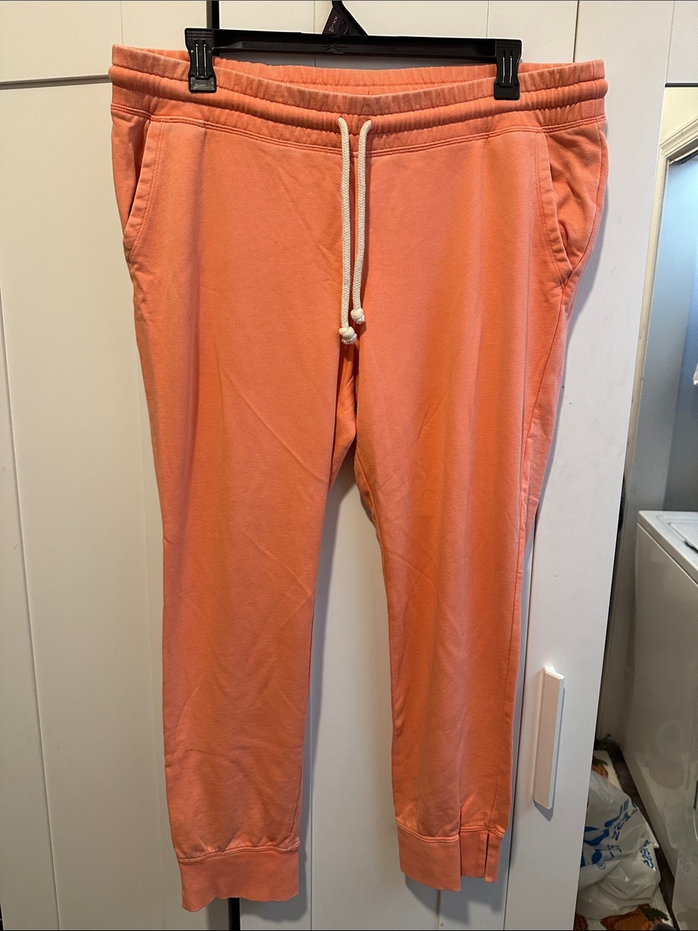 100% COTTON Coral Drawstring Jogger Pants